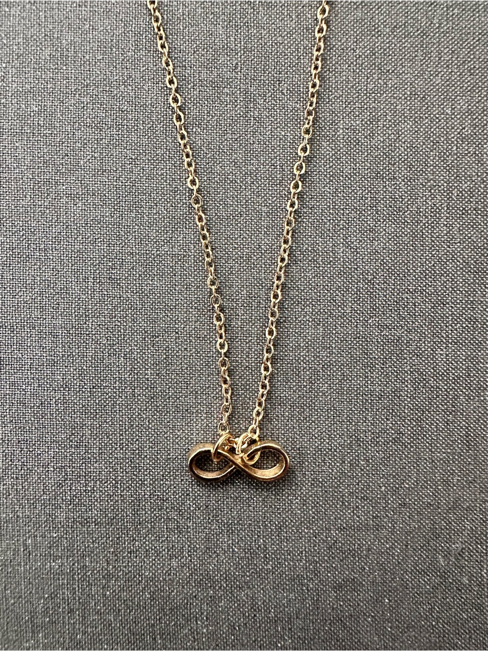 Delicate Gold Infinity Pendant Necklace - Women's Jewelry - Picture 2 of 2